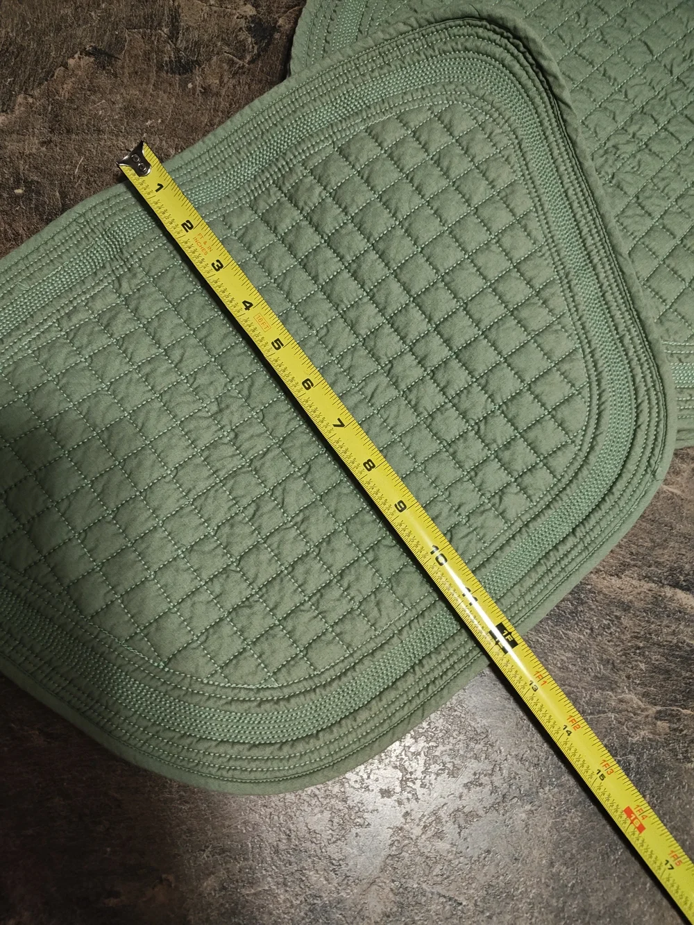 Stonewashed Quilted Kitchen Placemats Set in Sage Green
